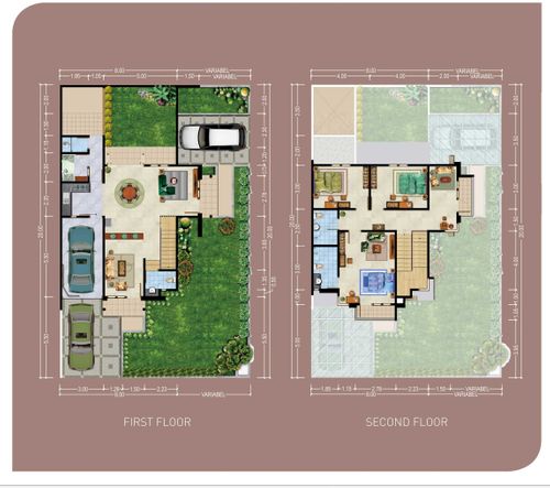 foto denah rumah tipe ABIZIA perumahan CLUSTER ASERA KHI