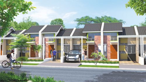 foto tampak rumah tipe Flexa perumahan CLUSTER FEIA SEGARA CITY KHI