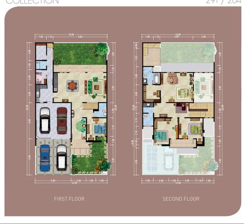 foto denah rumah tipe CANELLA perumahan CLUSTER ASERA KHI