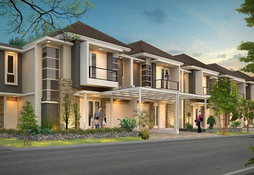 foto tampak rumah tipe SIRRUS perumahan CLUSTER ASERA KHI