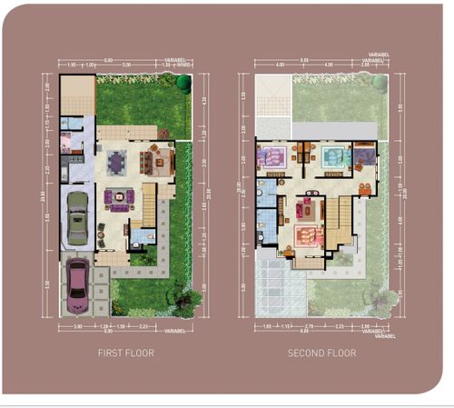 foto denah rumah tipe SIRRUS perumahan CLUSTER ASERA KHI