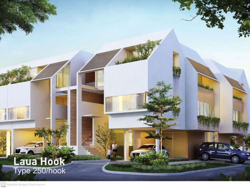 foto tampak rumah tipe LAUA HOOK perumahan CLUSTER ASERA KHI