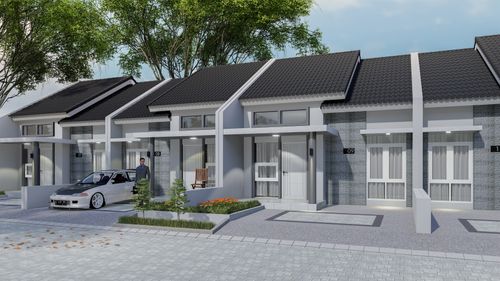 foto tampak rumah tipe G 10 (T.60) perumahan PLAMONGAN INDAH