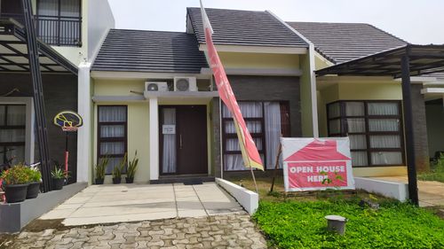 foto tampak rumah tipe 45 perumahan THE GARDENS CIREBON