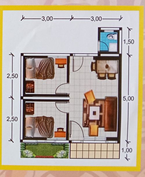 foto denah rumah tipe 32 perumahan Griya kertijayan indah