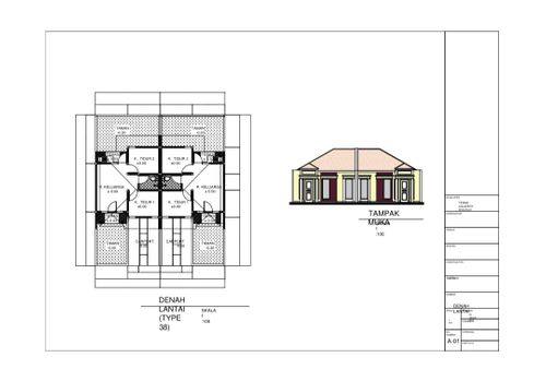 foto denah rumah tipe Standart perumahan Teras Country Residence