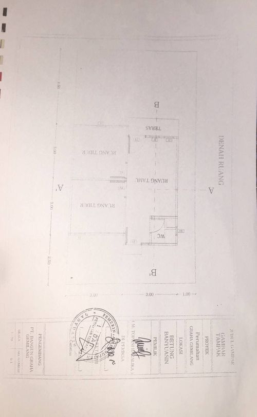 foto denah rumah tipe 36 perumahan Graha Gemilang