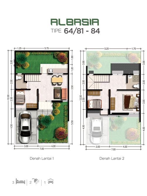 foto denah rumah tipe Darva perumahan CLUSTER ALBASIA & LAVESH KHI