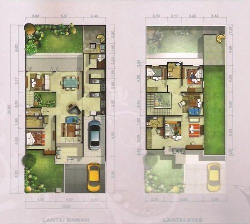 foto denah rumah tipe 292/650 perumahan ASIA TROPIS DAN TAMAN CEMARA KHI