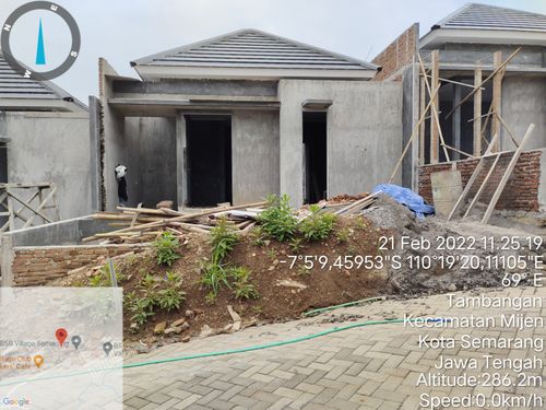 foto tampak rumah tipe Meranti 42 perumahan BSB Village Lokka Kayon