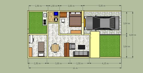 foto denah rumah tipe 36/72 perumahan AFFALYA INDAH RESIDENCE