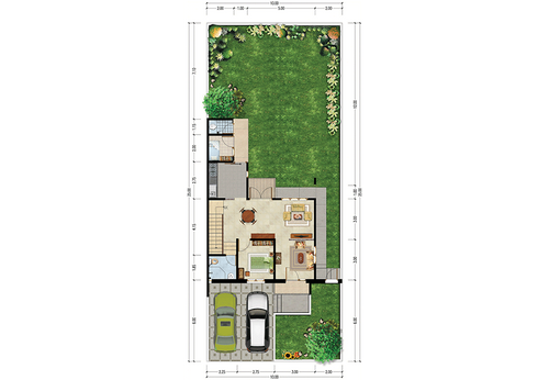 foto denah rumah tipe Ambara perumahan SA7.15-22 CLUSTER SAMATA KHI