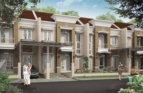 foto tampak rumah tipe Brunfelsia perumahan ROYAL RESIDENCE KHI