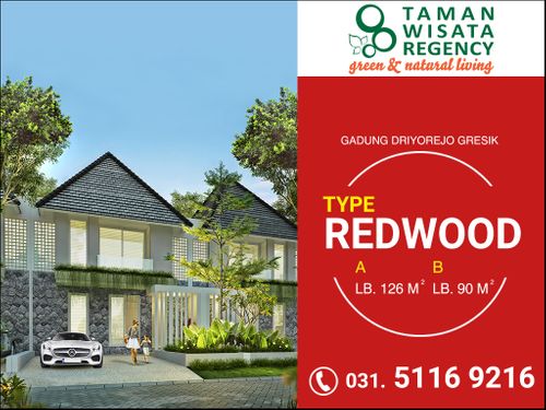 foto tampak rumah tipe REDWOOD A perumahan TAMAN WISATA REGENCY