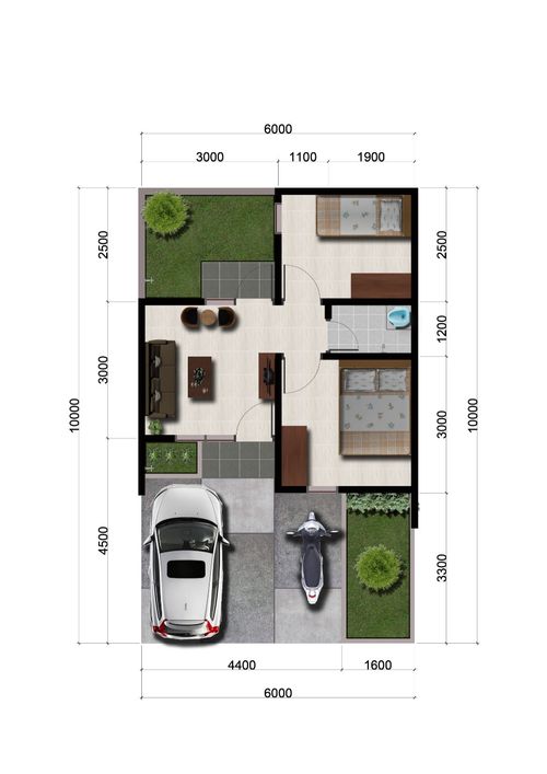 foto denah rumah tipe GARDENIA perumahan BATARA PARKVIEW