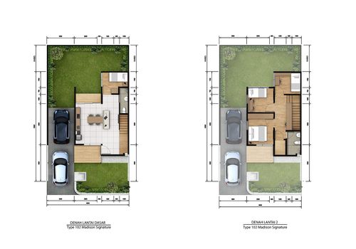 foto denah rumah tipe MADISON SIGNATURE - T102 perumahan GRAND DUTA CITY, BEKASI