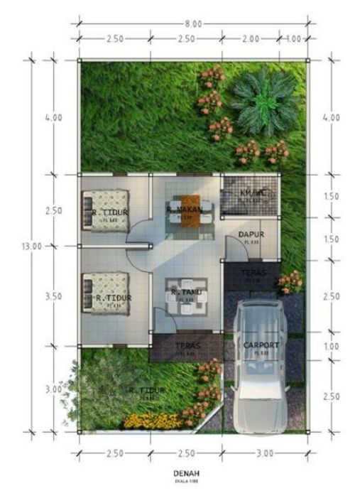 foto denah rumah tipe 36 perumahan BAKTI CIPTA RESIDENCE II