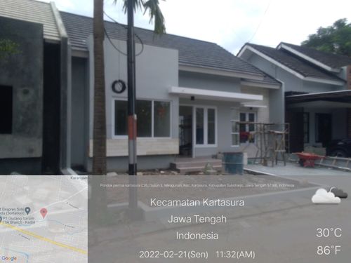 foto tampak rumah tipe Non Hook 1 Lantai perumahan PONDOK PERMAI KARTASURA