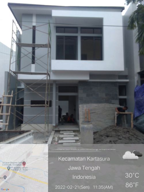 foto tampak rumah tipe Non Hook 2 Lantai perumahan PONDOK PERMAI KARTASURA