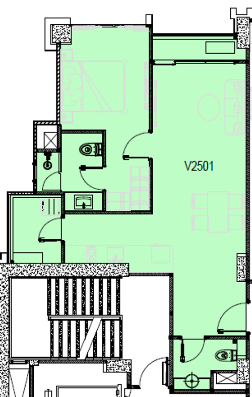 foto denah rumah tipe TOWER 2 MESS - V2501 perumahan ARANDRA RESIDENCE