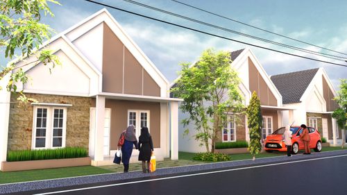 foto tampak rumah tipe 36 perumahan Villa Mahantas 3