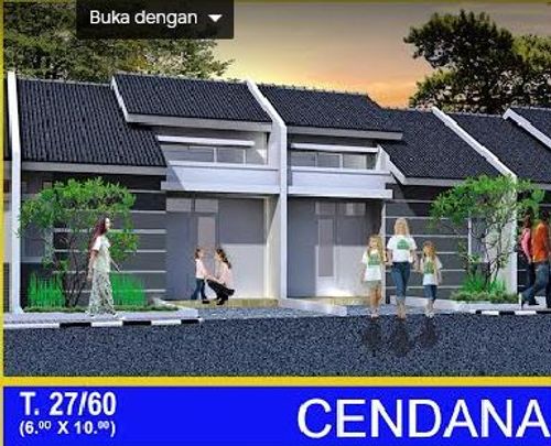 foto tampak rumah tipe HOOK 27/84 perumahan SUKAMULYA PARK RESIDENCE