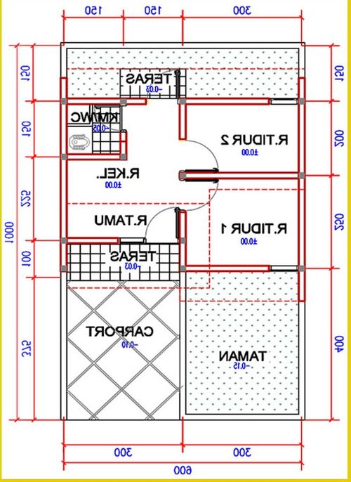 foto denah rumah tipe HOOK 27/84 - 245jt perumahan SUKAMULYA PARK RESIDENCE
