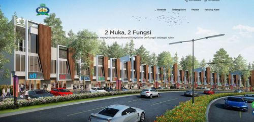 foto tampak rumah tipe KingShop perumahan RANCAMAYA GOLF ESTATE-KINGSHOP