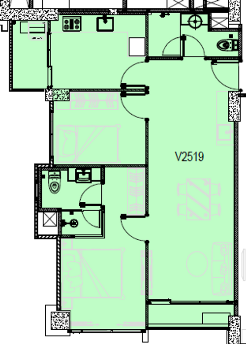 foto denah rumah tipe TOWER 2 MESS - V2519 perumahan ARANDRA RESIDENCE