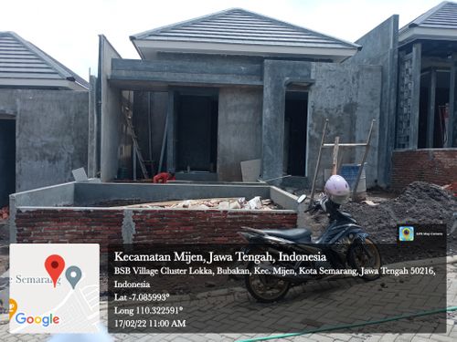 foto tampak rumah tipe Meranti 42 perumahan BSB Village Lokka Kayon