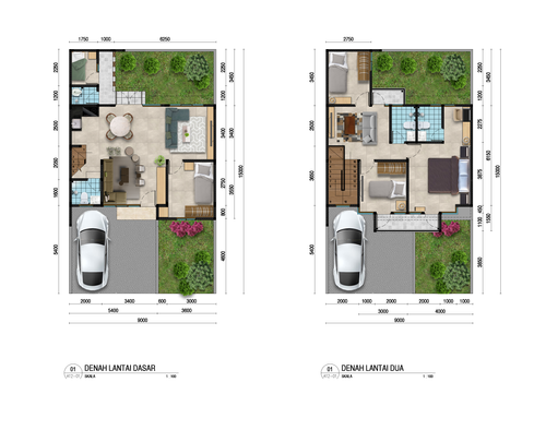 foto denah rumah tipe 135 perumahan THE GARDENS CIREBON BLOK E