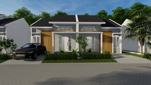 foto tampak rumah tipe 38 perumahan Lestary Golden Residence