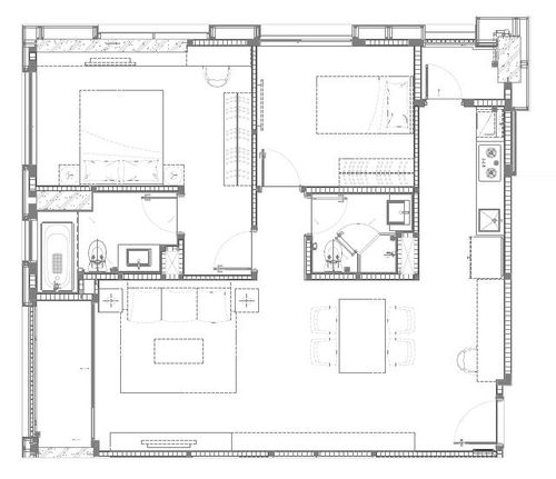 foto denah rumah tipe Southgate Residence 1 Unit A 2BR perumahan Southgate Residence
