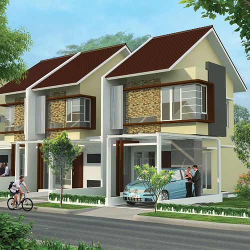 foto tampak rumah tipe Agatis perumahan SA12.6-01 CLUSTER DAMAR KHI
