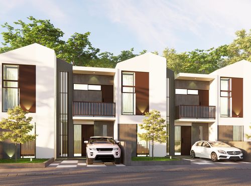 foto tampak rumah tipe Arcia perumahan ASTONIA PARK VIEW