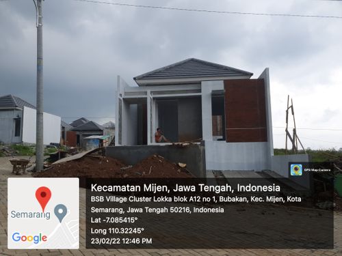 foto tampak rumah tipe Meranti 42 perumahan BSB Village Lokka Kayon