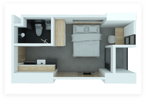 foto denah rumah tipe STUDIO SPESIAL perumahan APARTEMEN SAYANA