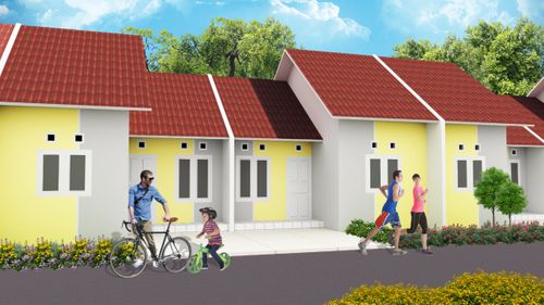 foto tampak rumah tipe T36/72 perumahan MEKARSARI PERMAI