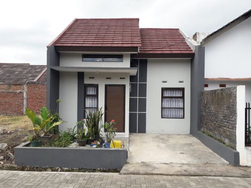 foto tampak rumah tipe Malayu 38 perumahan Bumi Malayu Regency