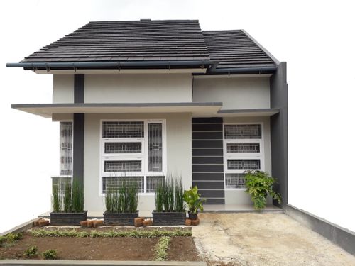 foto tampak rumah tipe Malayu 48 perumahan Bumi Malayu Regency