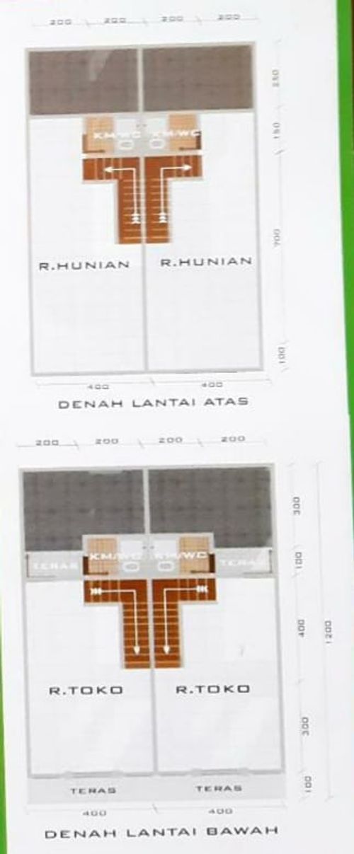 foto denah rumah tipe RUKO 72/74 perumahan RAJEG MULYA GREEN RESIDENCE