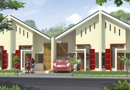 foto tampak rumah tipe Malili perumahan CLUSTER EBONY