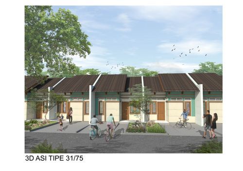foto tampak rumah tipe 31/75 233 perumahan Alam Sanggar Indah