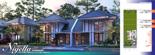 foto denah rumah tipe NIGELLA C1 perumahan VILLA NUSA DUA
