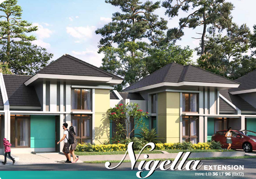 foto tampak rumah tipe NIGELLA E - EXT perumahan VILLA NUSA DUA