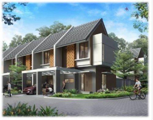 foto tampak rumah tipe IVY HOOK 786 perumahan CIMANGGIS GOLF ESTATE