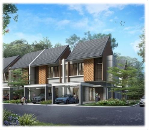 foto tampak rumah tipe OLIVE IRR 806 perumahan CIMANGGIS GOLF ESTATE
