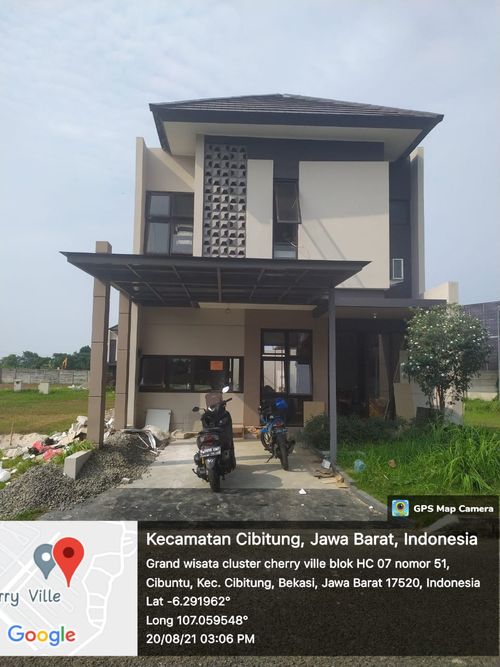 foto tampak rumah tipe T. B118/L168CH perumahan GRAND WISATA DISTRIK