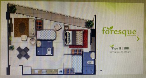 foto denah rumah tipe H/2 perumahan Foresque Residence