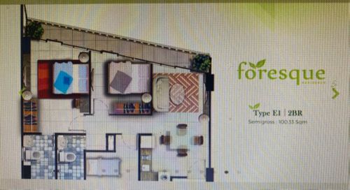 foto denah rumah tipe E1/2 perumahan Foresque Residence